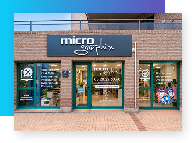 Façade de MICROGRAPHIX, entreprise informatique à Dunkerque
